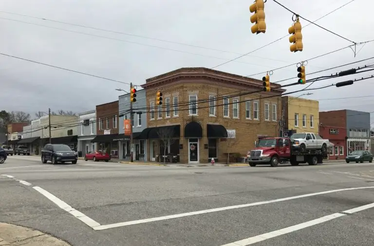 Downtown Angier, NC, where Black River Secure provides managed IT services.